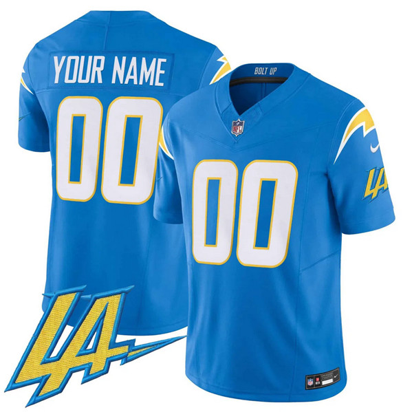 Men's Los Angeles Chargers ACTIVE PLAYER Custom Powder Blue 2024 F.U.S.E. V2 Limited Stitched Football Jersey